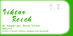 viktor reich business card